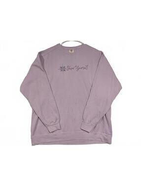 Comfort Colors Show Yourself Embroidered Crewneck Sweater Womens 2XL